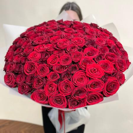 Букет из 101 красной розы (70 см) "Восхитительный и романтичный"